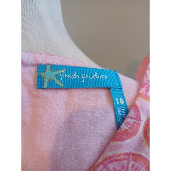 Fresh Produce Pink Fruit Slices Grapefruit Sundress Dress 18 - Picture 5 of 7